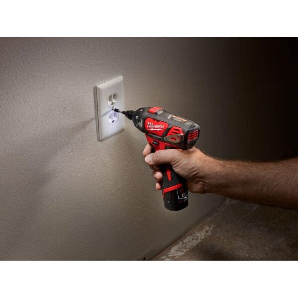 2401-22 M12 12V Lithium-Ion Cordless 1/4 in. Hex Screwdriver Kit with Two 1.5Ah Batteries, Charger and Tool Bag - Image 2