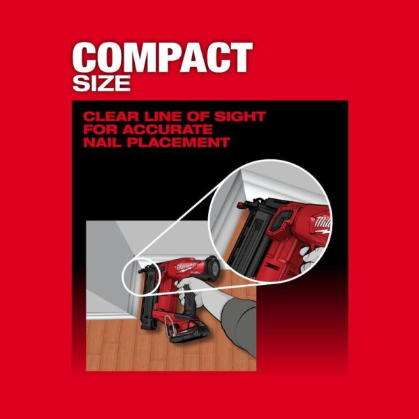 2746-21CT M18 FUEL GEN II 18-Volt 18-Gauge Lithium-Ion Brushless Cordless Brad Nailer Kit with One 2.0 Ah Battery, Charger and Bag - Image 7