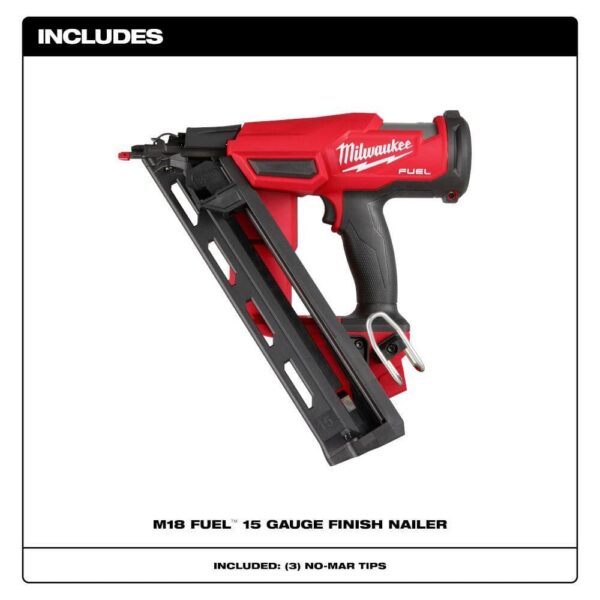 2839-20-48-11-1820 M18 FUEL 18 Volt Brushless Cordless Gen II 15-Gauge Angled Finish Nailer Tool Only   M18 18-Volt 2.0 Ah Compact Battery - Image 3
