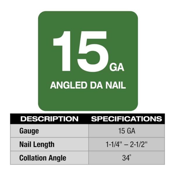 2839-21CT M18 FUEL 18-Volt Lithium-Ion Brushless Cordless Gen II 15-Gauge Angled Finish Nailer Kit with 2.0Ah Battery and Charger - Image 2