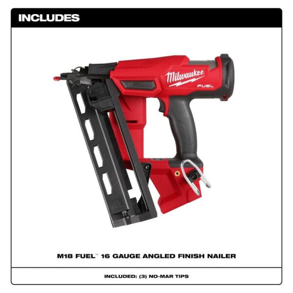 2841-20-2626-20 M18 FUEL 18-Volt Lithium-Ion Brushless Cordless Gen II 16-Gauge Angled Nailer with M18 Oscillating Multi-Tool - Image 3