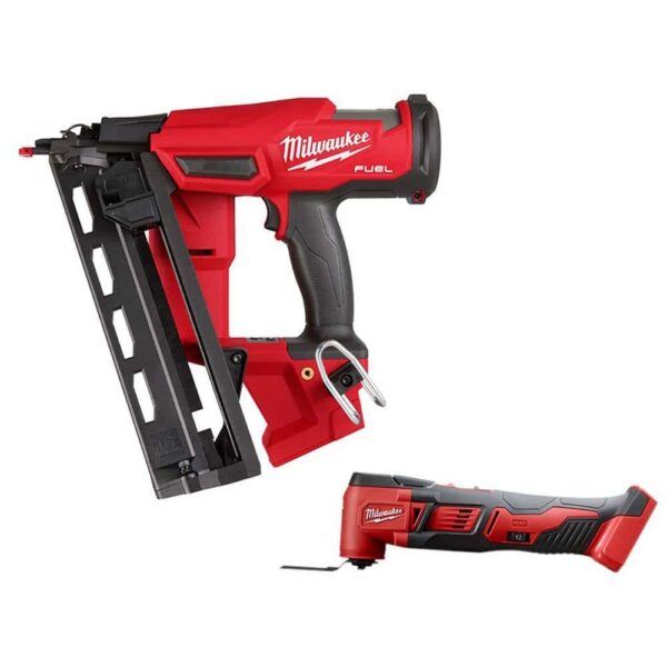 2841-20-2626-20 M18 FUEL 18-Volt Lithium-Ion Brushless Cordless Gen II 16-Gauge Angled Nailer with M18 Oscillating Multi-Tool