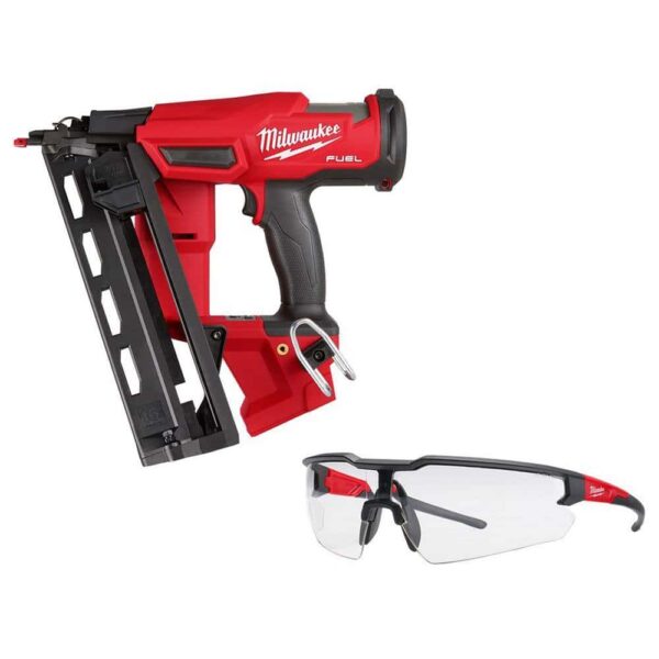 2841-20-48-73-2010 M18 FUEL 18-Volt Lithium-Ion Brushless Cordless Gen II 16GA Finish Nailer Tool-Only w/Clear Anti Scratch Safety Glasses