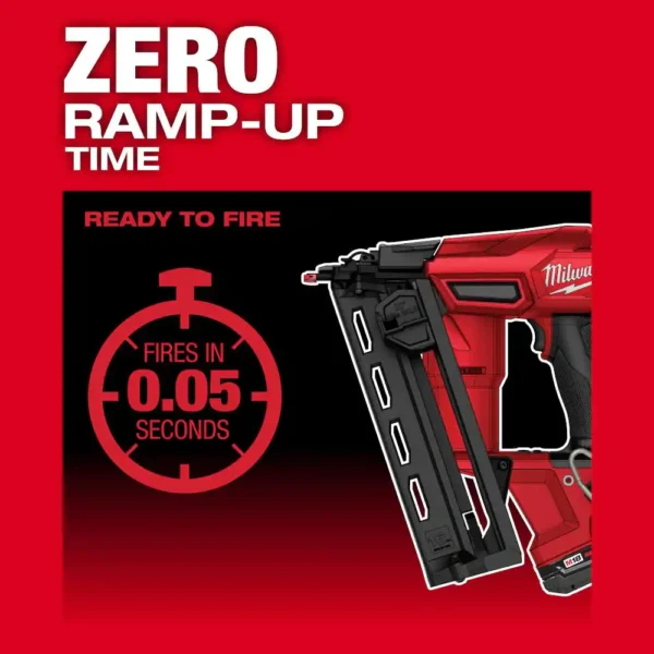 M18 FUEL 2841-20 18V Brushless Cordless Gen II 16-Gauge Angled Finish Nailer   Tool-Only - Image 6