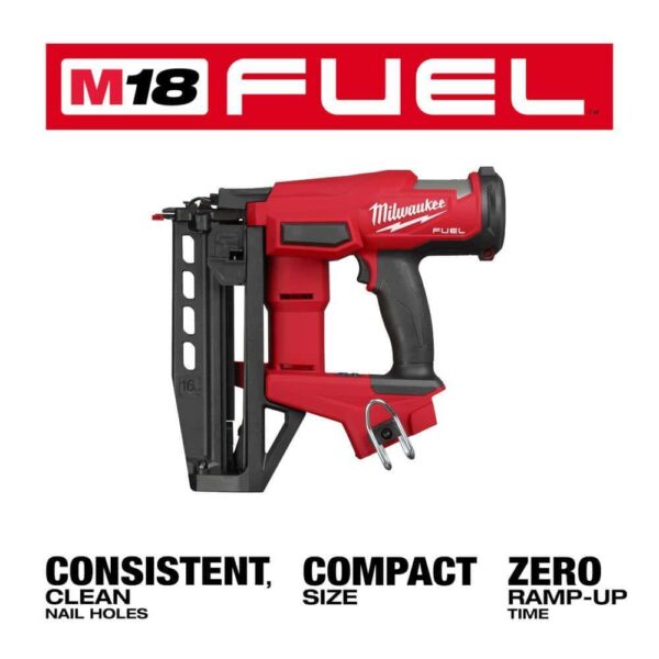 3020-20 M18 FUEL 18-Volt Lithium-Ion Brushless Cordless Gen ll 16-Gauge Straight Finish Nailer (Tool Only) - Image 5