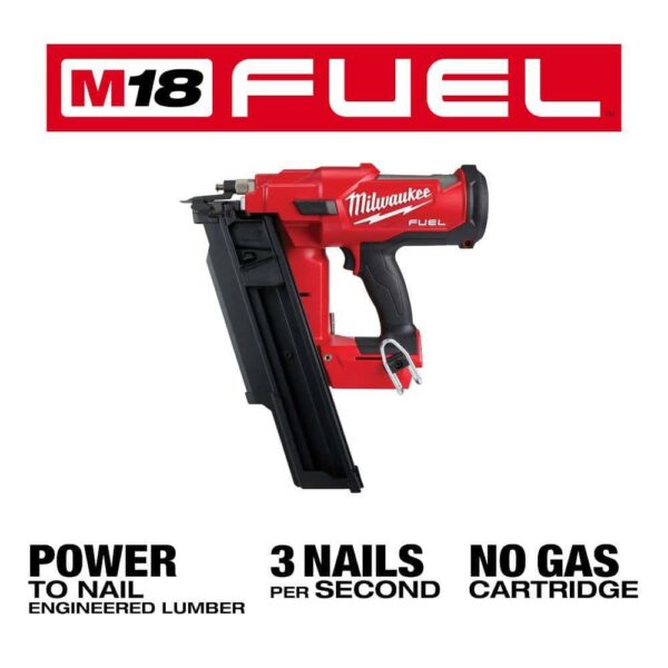 2744-20-48-73-2010 M18 FUEL 3-1/2 in. 18-Volt 21-Degree Brushless Cordless Framing Nailer (Tool-Only) with Clear Anti Scratch Glasses - Image 5