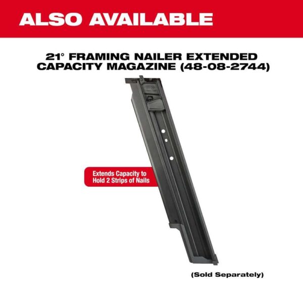 2744-20-48-73-2010 M18 FUEL 3-1/2 in. 18-Volt 21-Degree Brushless Cordless Framing Nailer (Tool-Only) with Clear Anti Scratch Glasses - Image 9