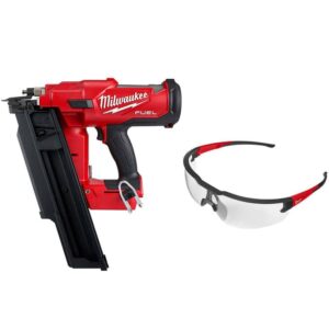 2744-20-48-73-2010 M18 FUEL 3-1/2 in. 18-Volt 21-Degree Brushless Cordless Framing Nailer (Tool-Only) with Clear Anti Scratch Glasses