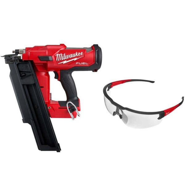 2744-20-48-73-2010 M18 FUEL 3-1/2 in. 18-Volt 21-Degree Brushless Cordless Framing Nailer (Tool-Only) with Clear Anti Scratch Glasses