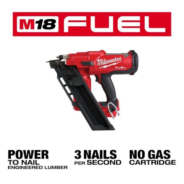 2745-20-48-73-2010 M18 FUEL 3-1/2 in. 18-Volt 30-Degree Brushless Cordless Framing Nailer with Clear Anti Scratch Safety Glasses - Image 5