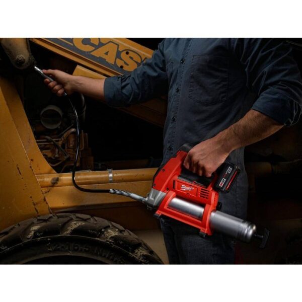 2446-21XC-2554-20 M12 12V Li-Ion Cordless Grease Gun Kit with Stubby 3/8 in. Impact Wrench, One 3.0 Ah Battery, Charger and Tool Bag - Image 9