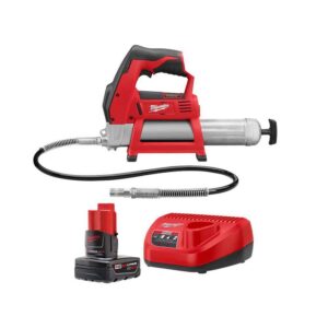 M12 12-Volt Lithium-Ion Cordless Grease Gun w/4.0 Ah Starter Kit