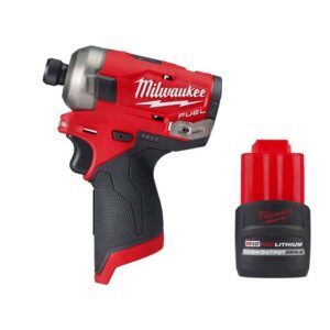 2551-20-48-11-2425 M12 FUEL SURGE 12V Lithium-Ion Brushless Cordless 1/4 in. Hex Impact Driver w/High Output 2.5 Ah Battery