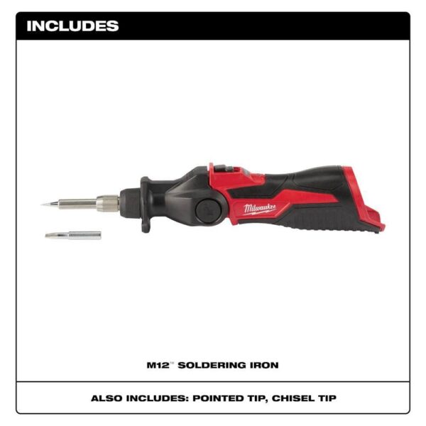 2551-22-2488-20 M12 FUEL SURGE 12-Volt Lithium-Ion 1/4 in. Cordless Hex Impact Driver Compact Kit with M12 Soldering Iron - Image 5