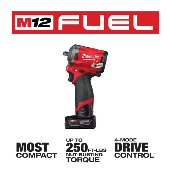 2551-22-2554-20-2522-20 M12 FUEL SURGE 12V Lithium-Ion Brushless Cordless 1/4  Hex Impact Driver Kit w/M12 FUEL Impact Wrench   Cutoff Saw - Image 8