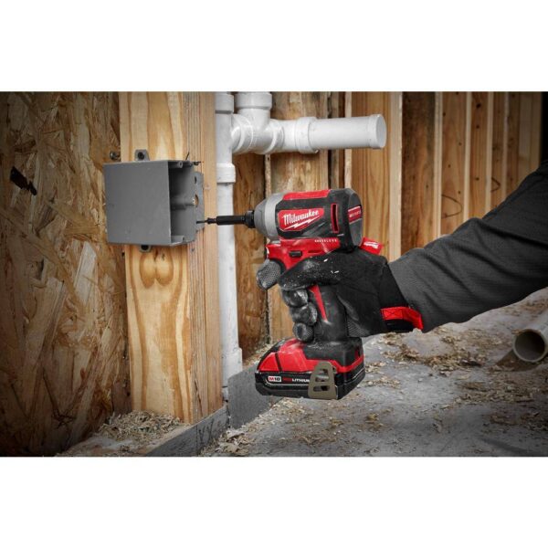 2850-22CT-48-11-1862 M18 18V Lithium-Ion Brushless Cordless 1/4 in. Impact Driver Kit with Two 2.0 Ah and Two 6.0Ah Batteries - Image 10