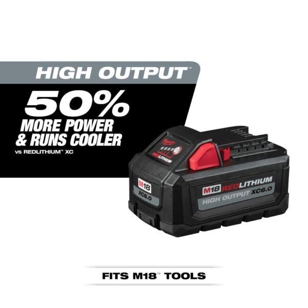 2850-22CT-48-11-1862 M18 18V Lithium-Ion Brushless Cordless 1/4 in. Impact Driver Kit with Two 2.0 Ah and Two 6.0Ah Batteries - Image 3