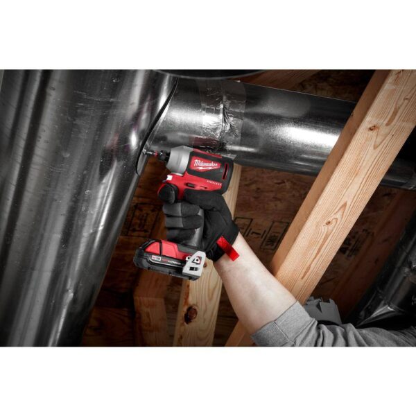 2850-22CT-48-11-1862 M18 18V Lithium-Ion Brushless Cordless 1/4 in. Impact Driver Kit with Two 2.0 Ah and Two 6.0Ah Batteries - Image 9