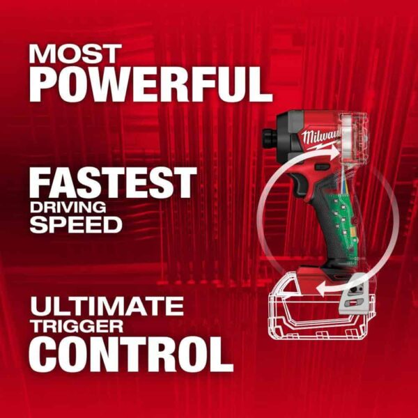 2953-20-2880-20 M18 FUEL 18-Volt Lithium-Ion Brushless Cordless 1/4 in. Hex Impact Driver and 4-1/2 in./5 in. Grinder with Paddle Switch - Image 2