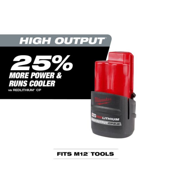 3453-20-3404-20-48-11-2425-48-11-2425 M12 FUEL 12V Lithium-Ion Brushless Cordless 1/4 in Impact Driver, 1/2 in Hammer Drill - Image 5