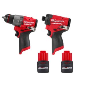 3453-20-3404-20-48-11-2425-48-11-2425 M12 FUEL 12V Lithium-Ion Brushless Cordless 1/4 in Impact Driver, 1/2 in Hammer Drill