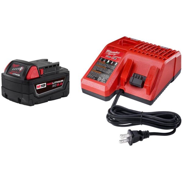 48-59-1850-2953-20 M18 18-V Lithium-Ion XC Starter Kit with One 5.0Ah Battery, Charger and 1/4 in. Hex Impact Driver - Image 7