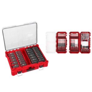 SHOCKWAVE Impact-Duty 1/2 in. Drive Metric   SAE Deep Well PACKOUT Impact Socket Set w/Screw Driver Bit Set (131-Piece)