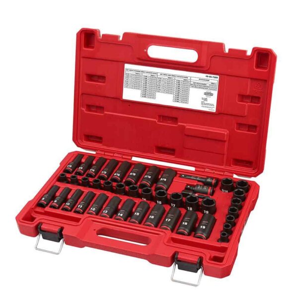 49-66-7009 SHOCKWAVE 3/8 in. Drive SAE and Metric 6 Point Impact Socket Set (43-Piece) - Image 8