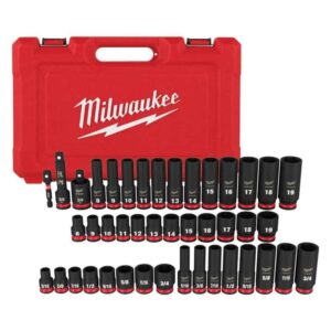 49-66-7009 SHOCKWAVE 3/8 in. Drive SAE and Metric 6 Point Impact Socket Set (43-Piece)