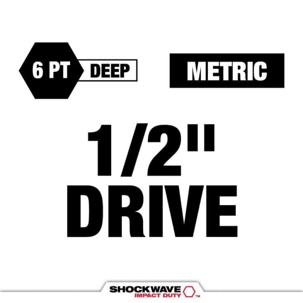 49-66-7015-49-66-7015 SHOCKWAVE 1/2 in. Drive Metric 6 Point Impact Socket Set (58-Piece) - Image 2