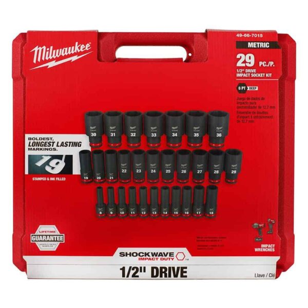 49-66-7015-49-66-7015 SHOCKWAVE 1/2 in. Drive Metric 6 Point Impact Socket Set (58-Piece) - Image 8