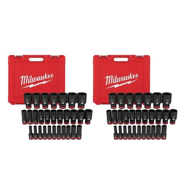 49-66-7015-49-66-7015 SHOCKWAVE 1/2 in. Drive Metric 6 Point Impact Socket Set (58-Piece)