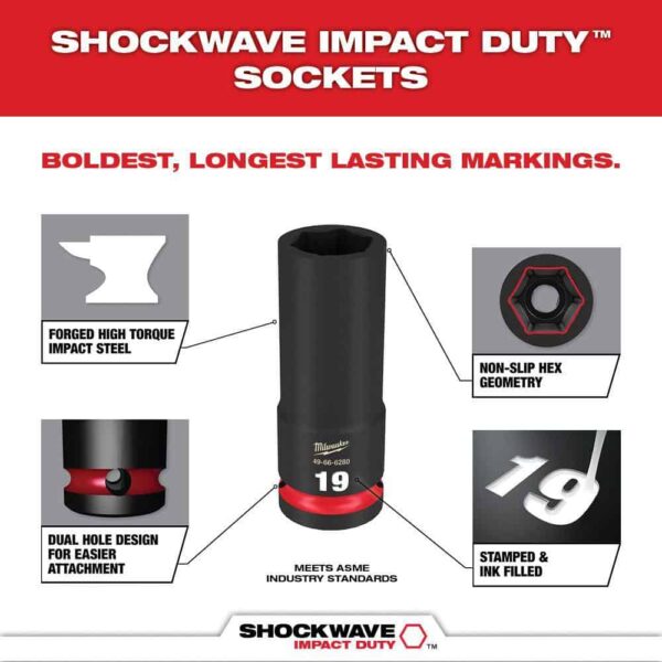 49-66-7015-49-66-7015 SHOCKWAVE 1/2 in. Drive Metric 6 Point Impact Socket Set (58-Piece) - Image 5