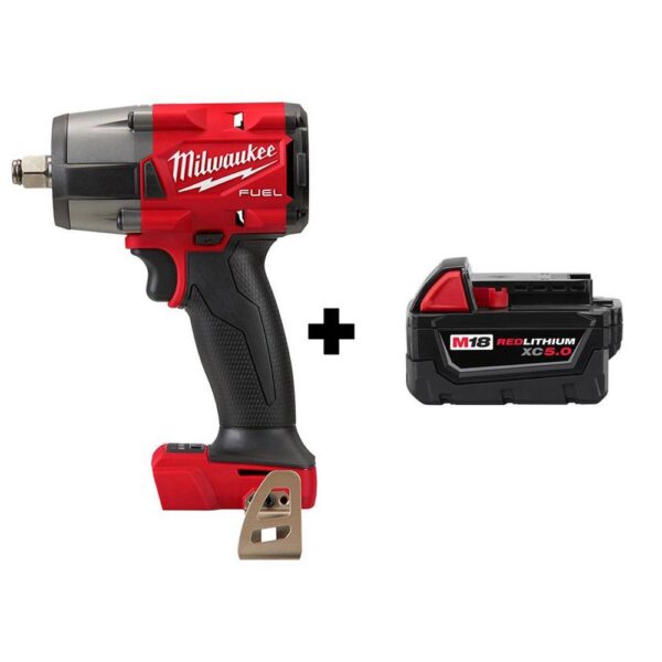 2962-20-48-11-1850 M18 FUEL Gen-2 18V Lithium-Ion Brushless Cordless Mid Torque 1/2 in. Impact Wrench with (1) 5.0 Ah Battery