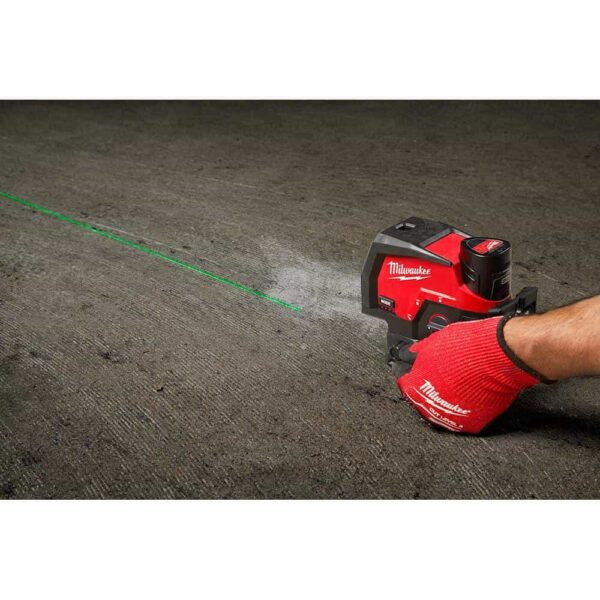3622-20 M12 12-Volt Lithium-Ion Cordless Green 125 ft. Cross Line and Plumb Points Laser Level (Tool-Only) - Image 6