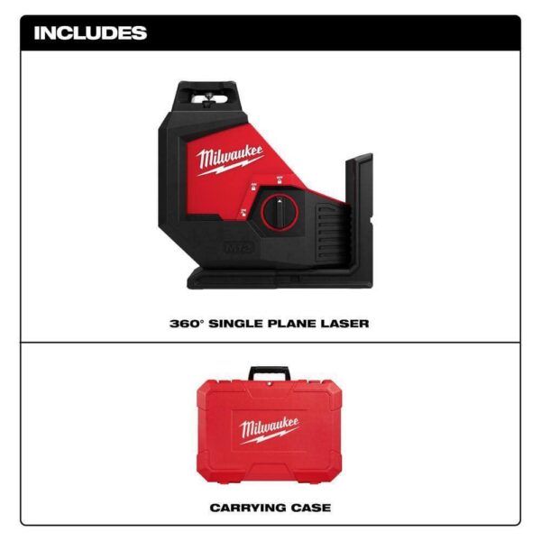 3631-20 M12 12-Volt Lithium-Ion Cordless Green 360-Degree Single Plane Laser Level (Tool Only) - Image 3