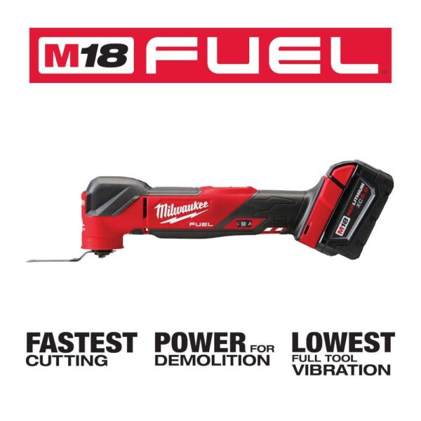 2836-21-49-10-9113 M18 FUEL 18V Lithium-Ion Cordless Brushless Oscillating Multi-Tool Kit W/ Multi-Tool Blade Kit (9-Piece) - Image 4