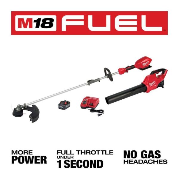 M18 FUEL 18V Lithium-Ion Brushless Cordless QUIK-LOK String Trimmer/Blower Combo Kit with Performance Safety Glasses - Image 2