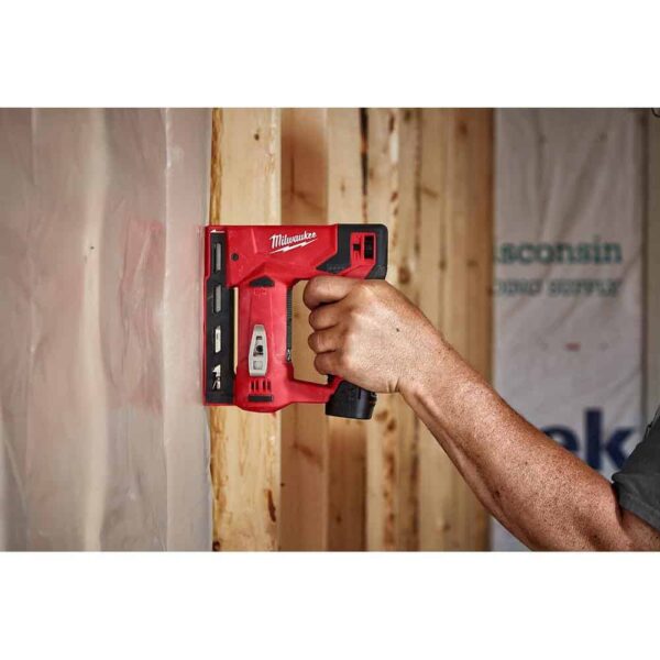 2540-21-2447-20 M12 12-Volt 23-Gauge Lithium-Ion Cordless Pin Nailer Kit with M12 12-Volt Lithium-Ion Cordless 3/8 in. Crown Stapler - Image 10