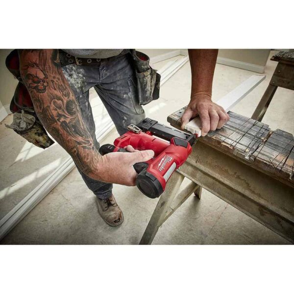 2540-21-2447-20 M12 12-Volt 23-Gauge Lithium-Ion Cordless Pin Nailer Kit with M12 12-Volt Lithium-Ion Cordless 3/8 in. Crown Stapler - Image 9