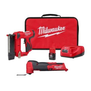 2540-21-2526-20 M12 12-Volt 23-Gauge Lithium-Ion Cordless Pin Nailer Kit with M12 FUEL Lithium-Ion Cordless Oscillating Multi-Tool