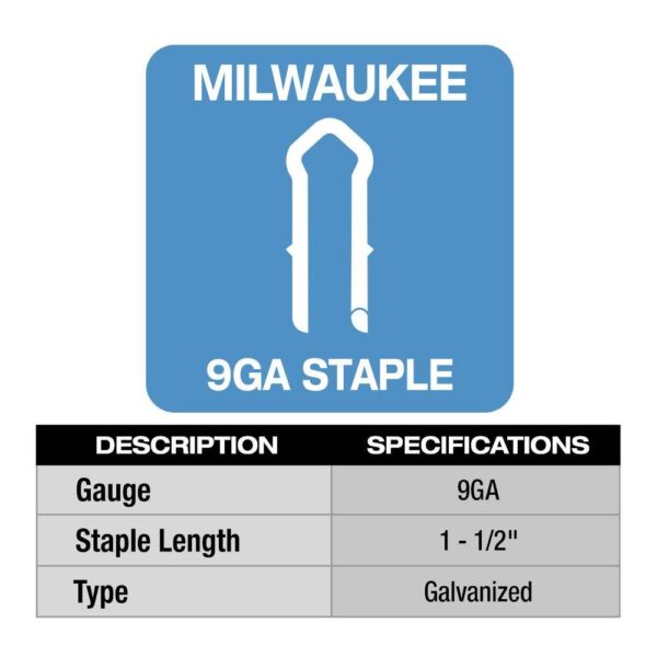 MPU112-960 1-1/2 in. 9-Gauge Galvanized Staples for M18 FUEL Utility Fencing Stapler (960 Per Box) - Image 8