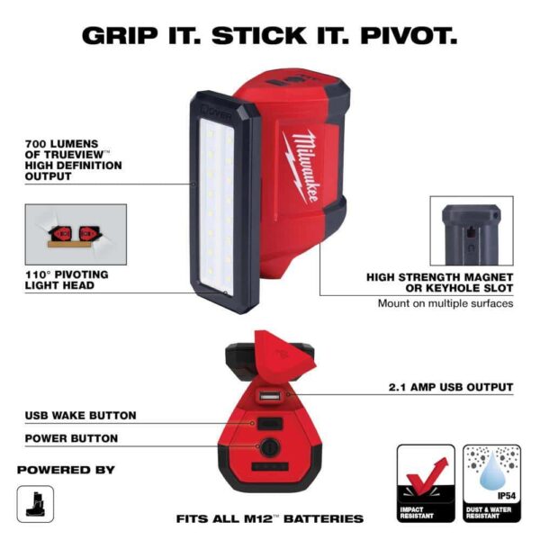 2505-22-2367-20 M12 FUEL 12-Volt Lithium-Ion Brushless Cordless 4-in-1 Installation 3/8 in. Drill Driver Kit w/M12 Rover Service Light - Image 6