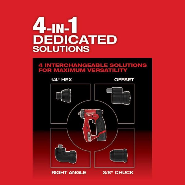 2505-22-2540-20 M12 FUEL 12V Cordless 4-in-1 Installation 3/8 in. Drill Driver Kit with M12 23-Gauge Lithium-Ion Cordless Pin Nailer - Image 5