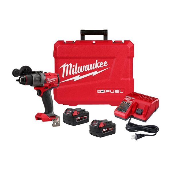 2903-22 M18 FUEL 18V Lithium-Ion Brushless Cordless 1/2 in. Drill/Driver Kit W/(2) 5.0Ah Batteries, Charger, and Hard Case
