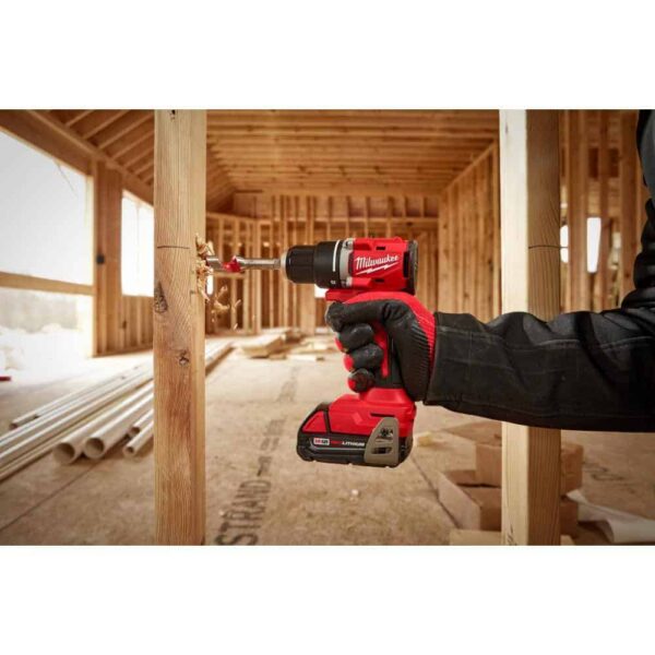 3601-20-48-59-1850 M18 18V Lithium-Ion Brushless Cordless 1/2 in. Compact Drill/Driver with M18 5.0Ah Battery and Charger - Image 6