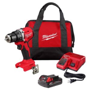 3601-21P M18 18V Lithium-Ion Brushless Cordless 1/2 in. Compact Drill/Driver with One 2.0 Ah Battery, Charger and Tool Bag