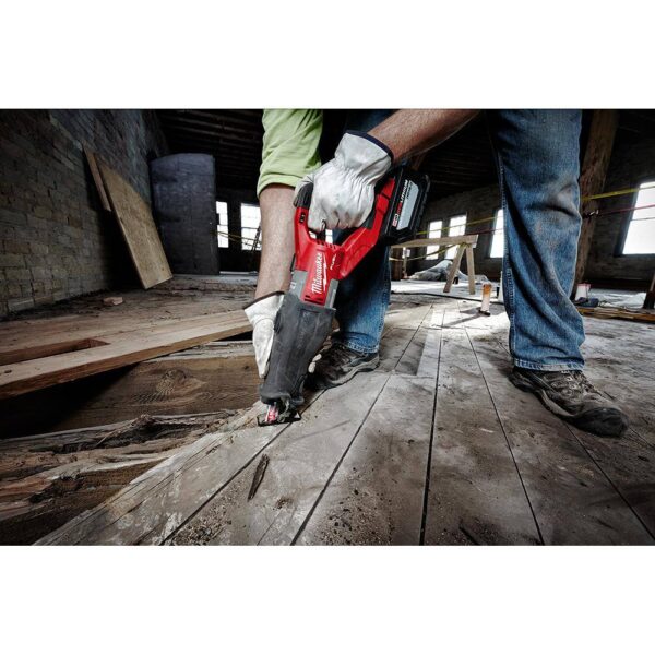 M18 FUEL 18V Lithium-Ion Brushless Cordless SUPER SAWZALL Orbital Reciprocating Saw with M18 5.0 Ah Battery - Image 6