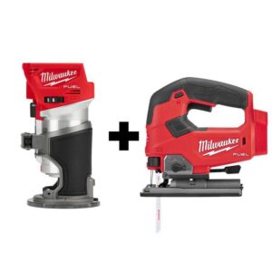 2723-20-2737-20 M18 FUEL 18V Lithium-Ion Brushless Cordless Compact Router and Jig Saw 2-Tool Set (Tool-Only)