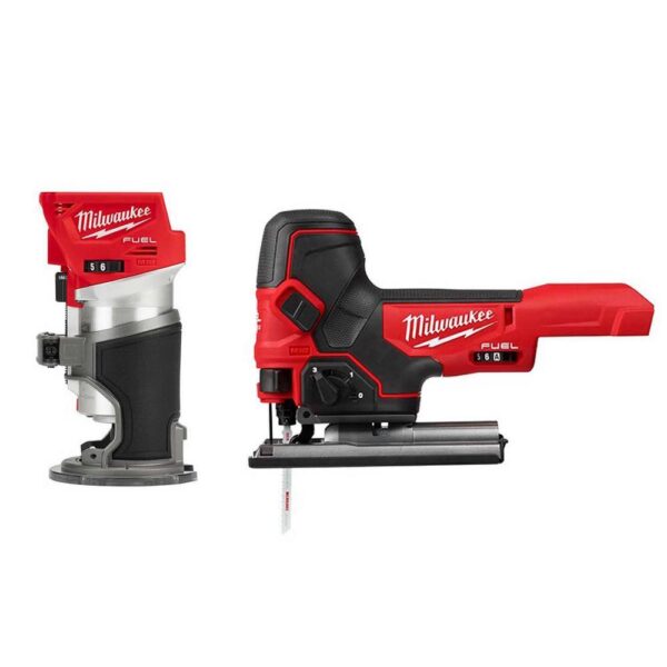 2723-20-2737B-20 M18 FUEL 18V Lithium-Ion Brushless Cordless Compact Router and Barrel Grip Jig Saw Set (Tool-Only)